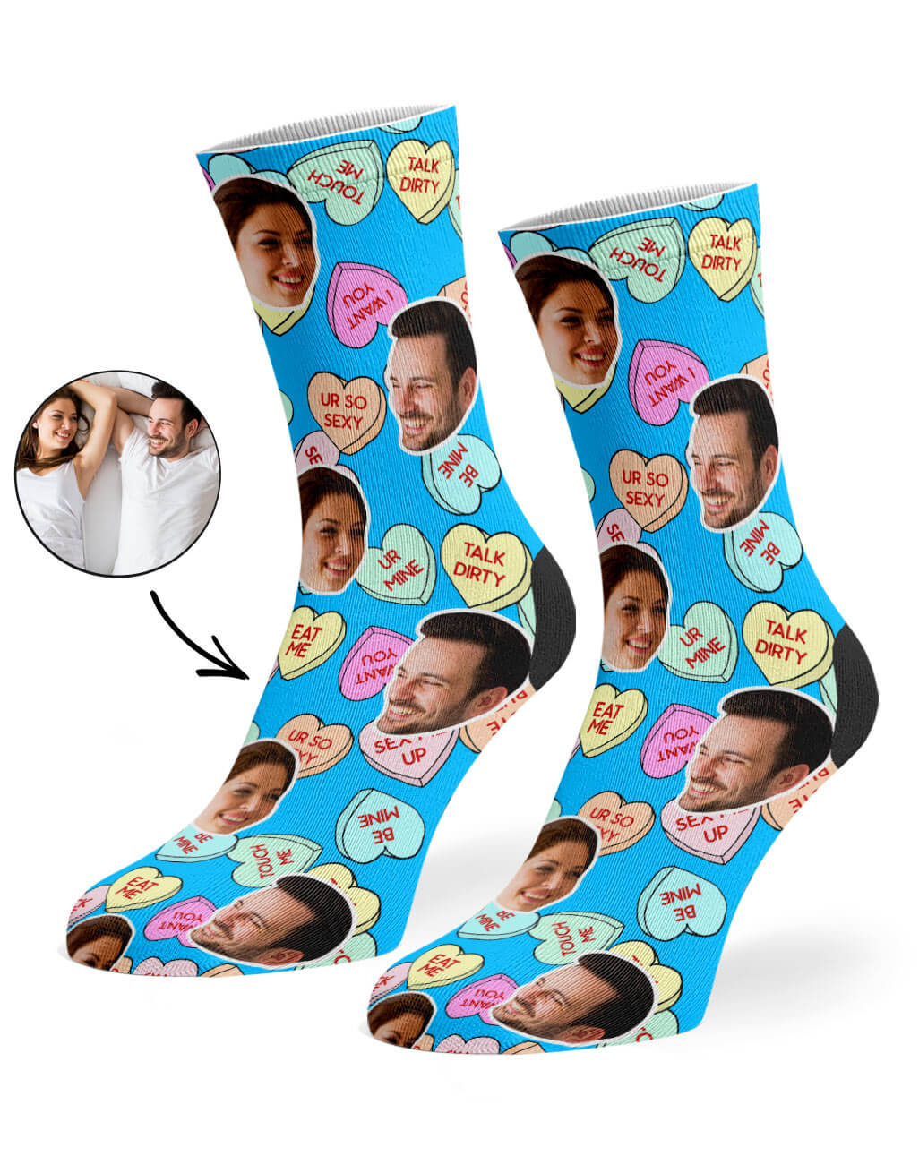 Naughty Love Hearts Socks