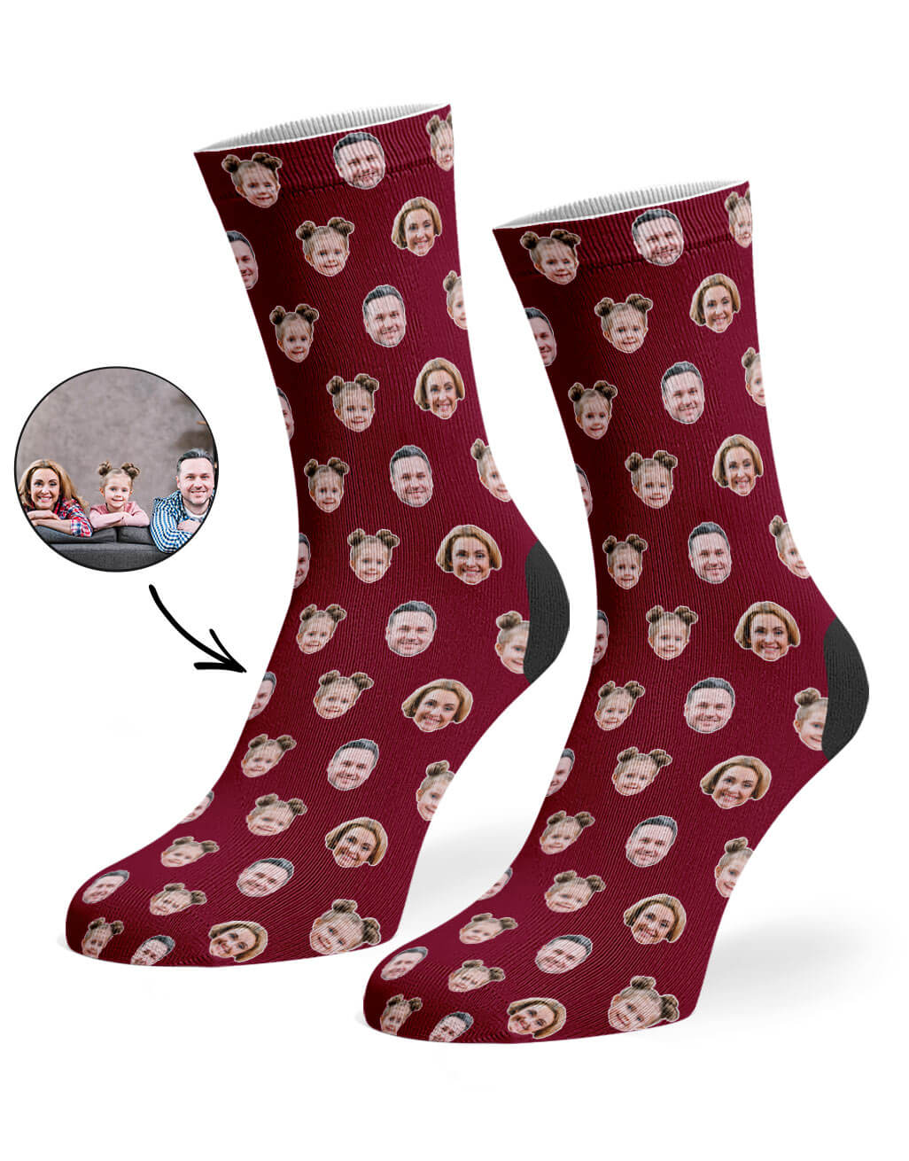 Family Face Pattern Socks