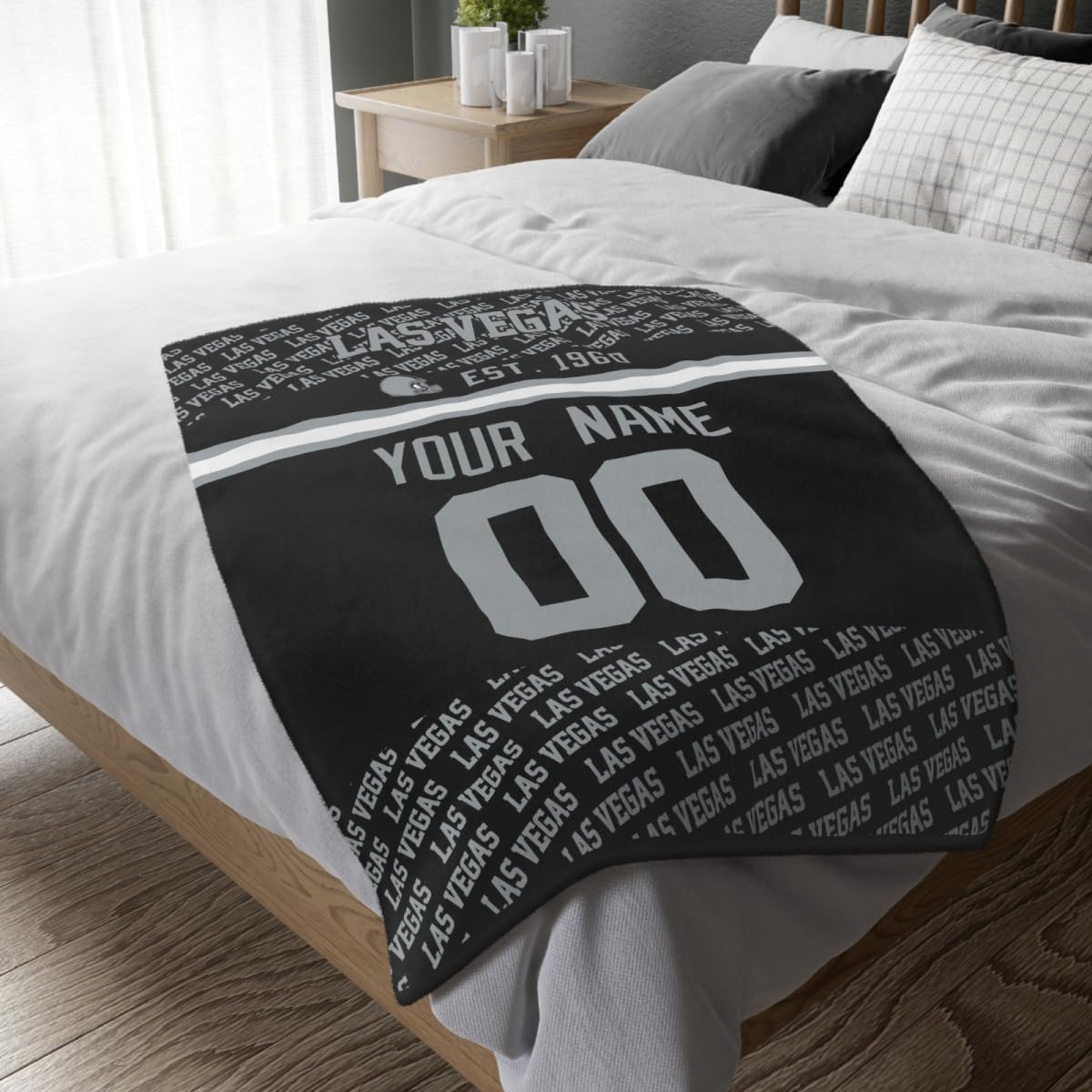 Custom Black Throw Blankets Las Vegas City