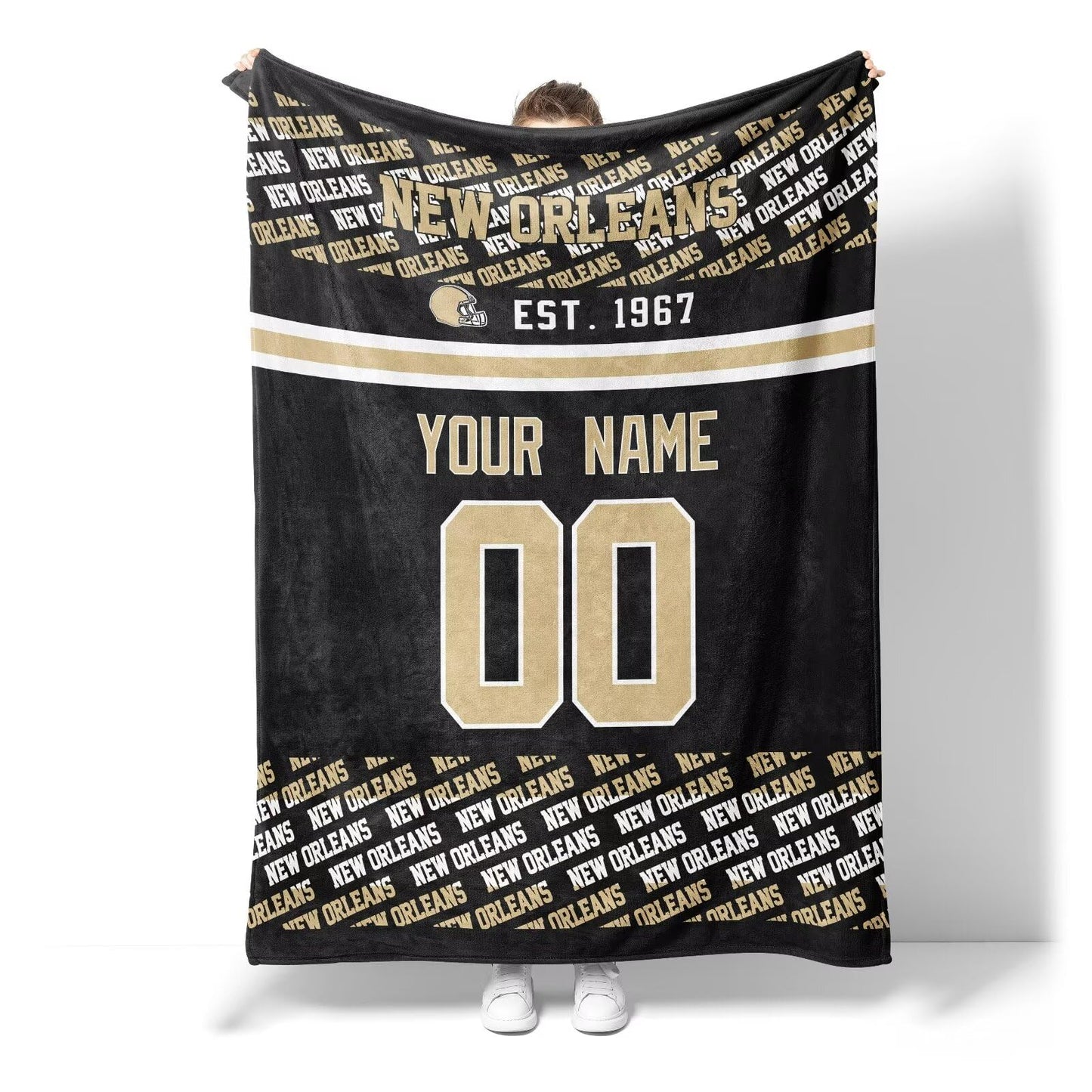 Custom Black Throw Blankets New Orleans City
