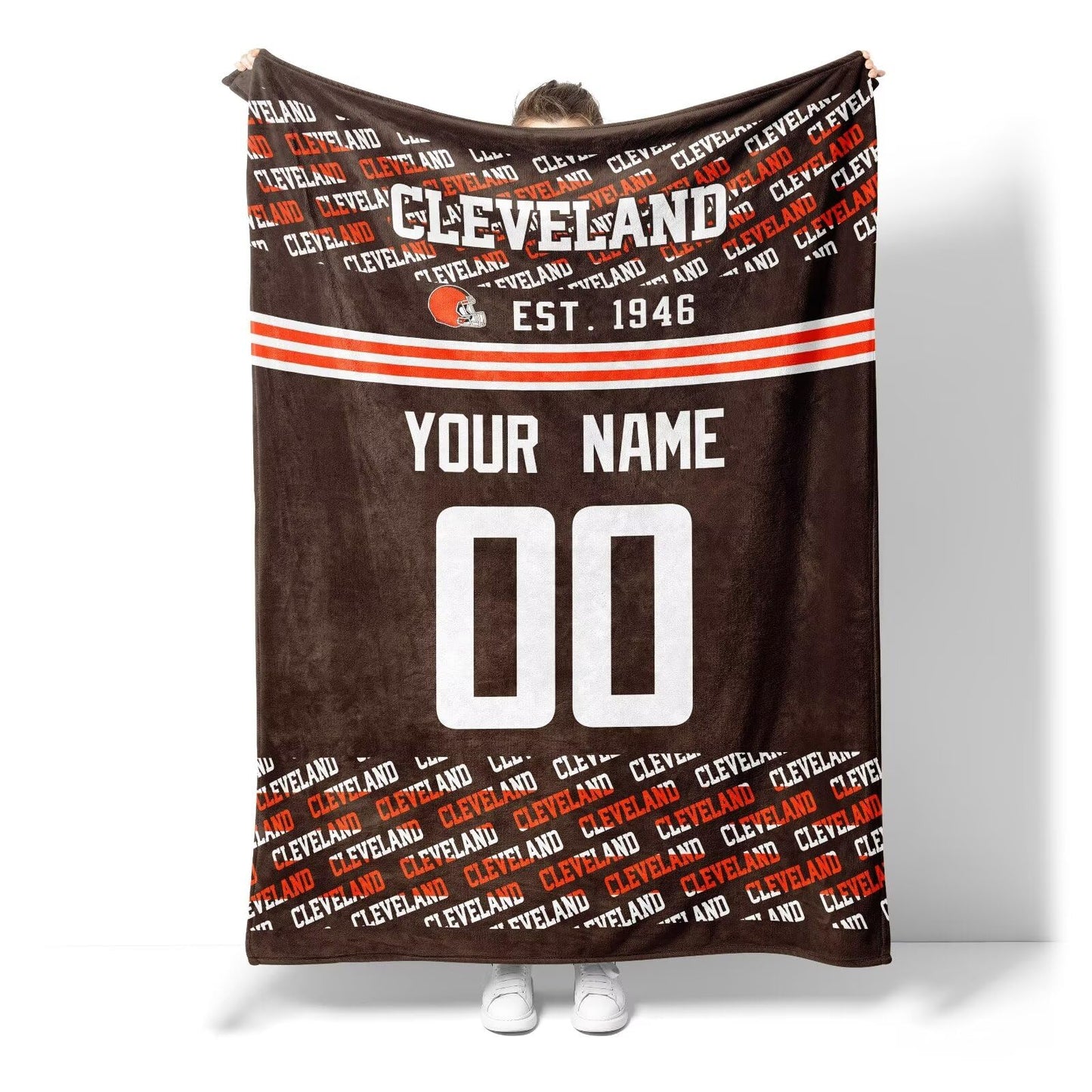 Custom Brown Throw Blankets Cleveland City