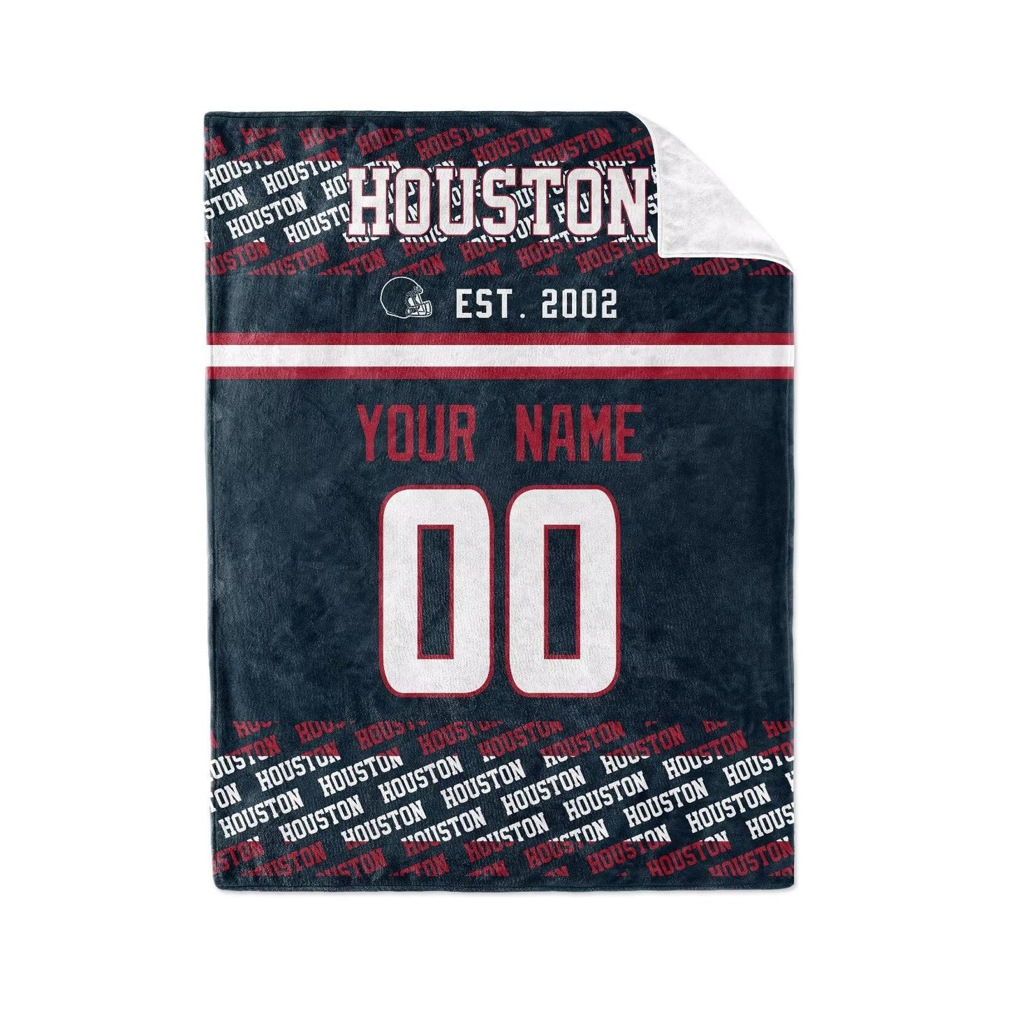 Custom Navy Throw Blankets Houston City