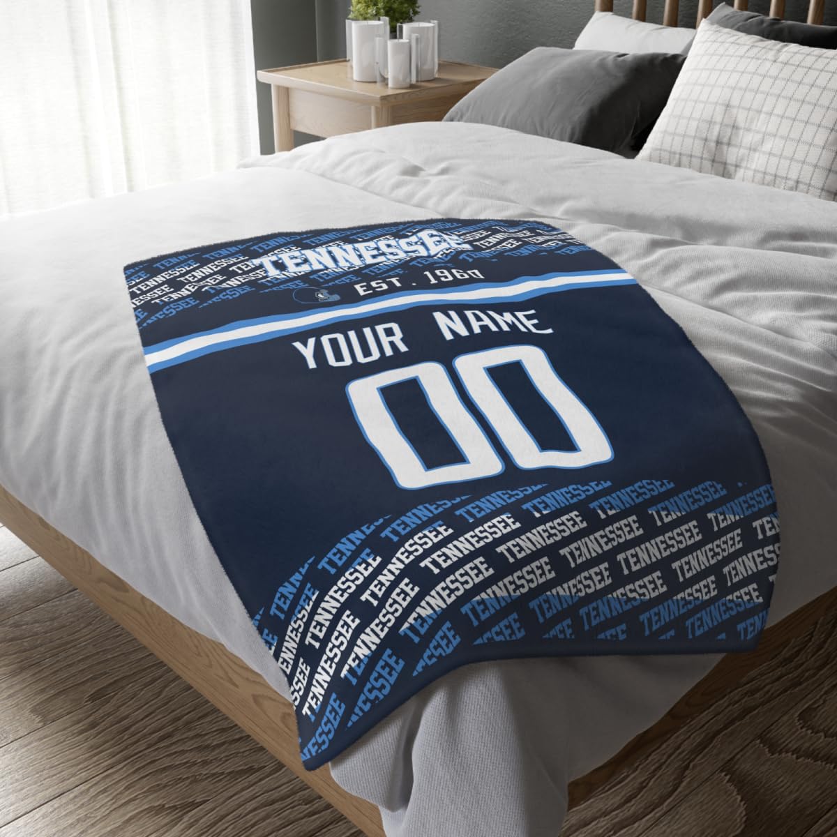 Custom Navy Throw Blankets Tennessee City