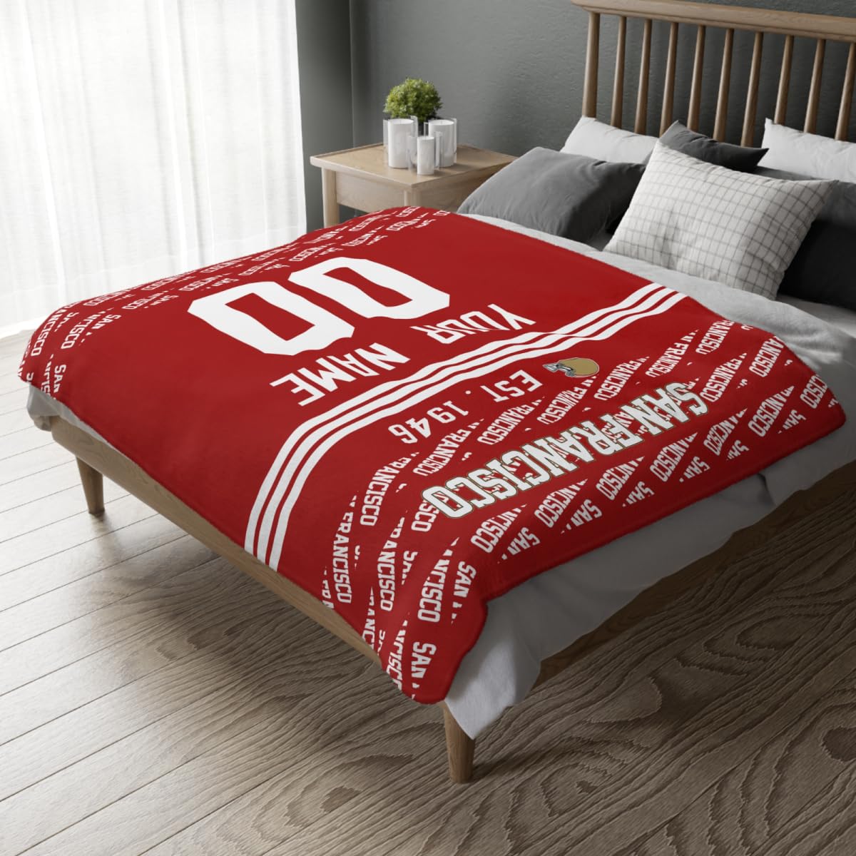 Custom Red Throw Blankets San Francisco City