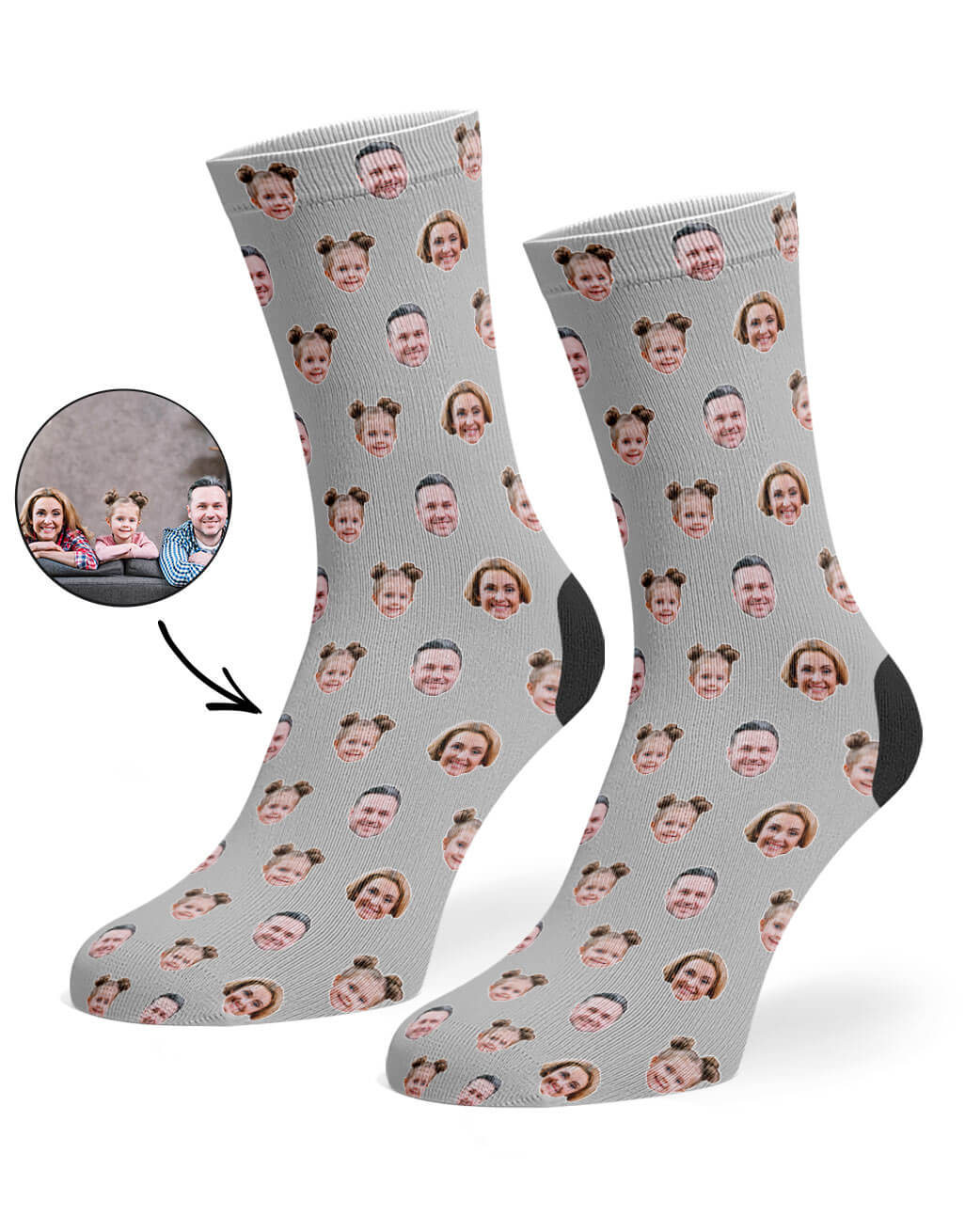 Family Face Pattern Socks