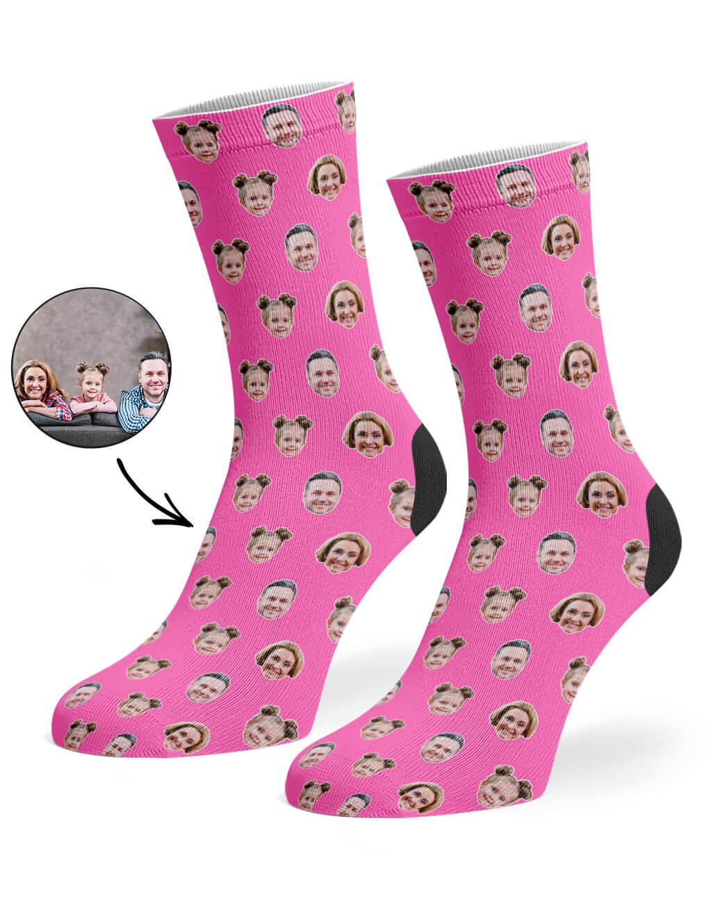 Family Face Pattern Socks