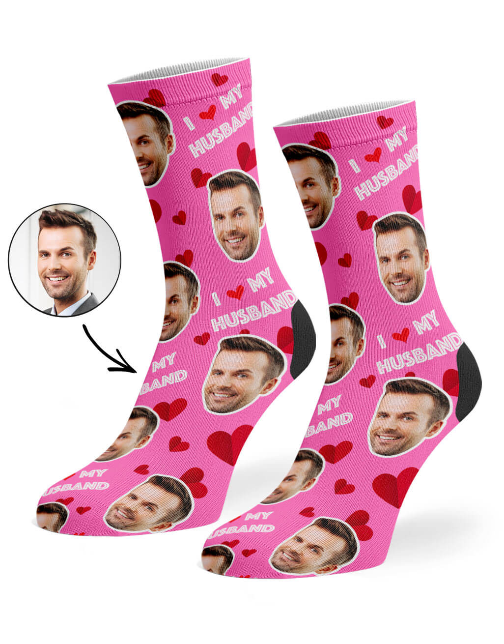 I Love My Husband Socks