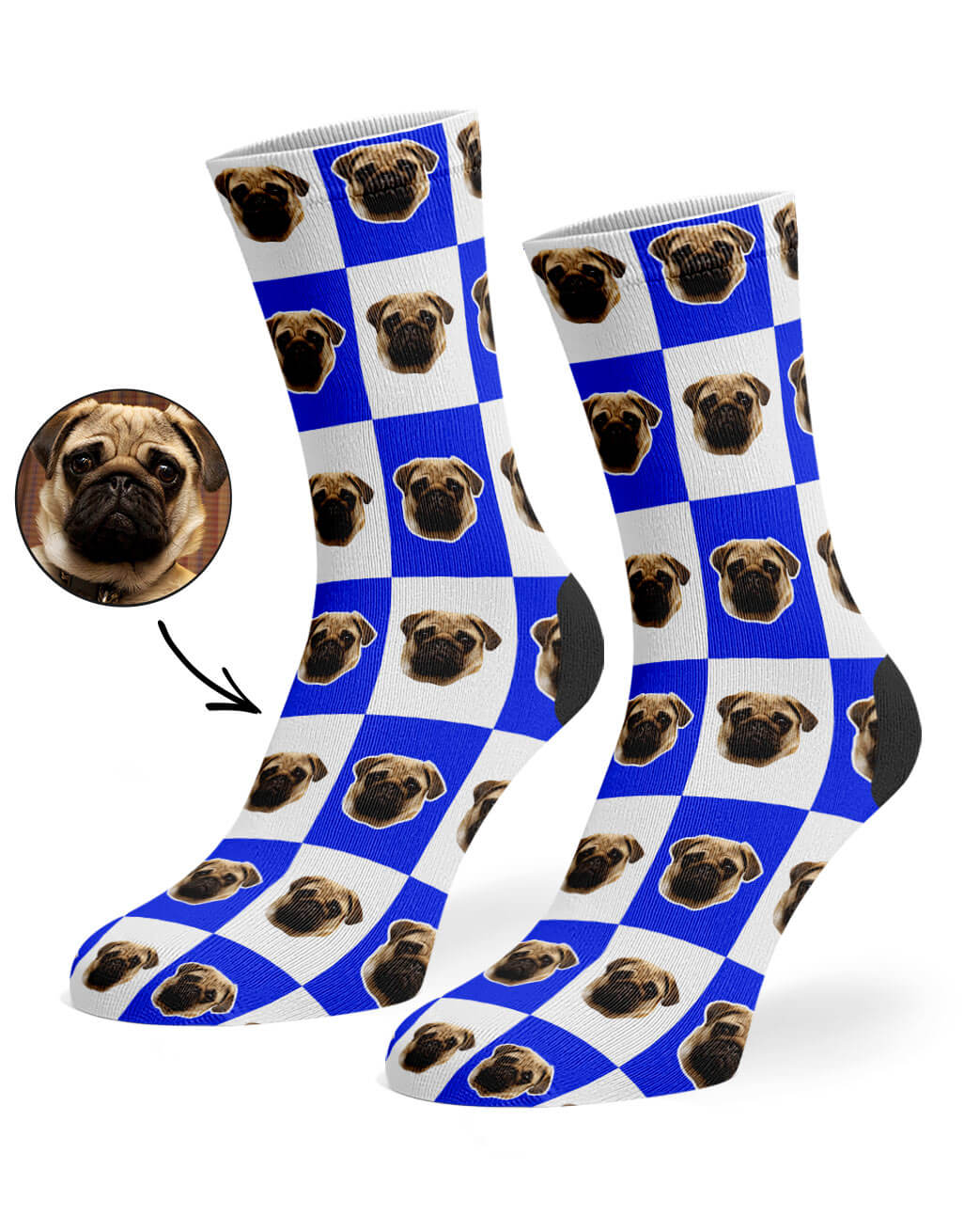 Chequered Dog Socks