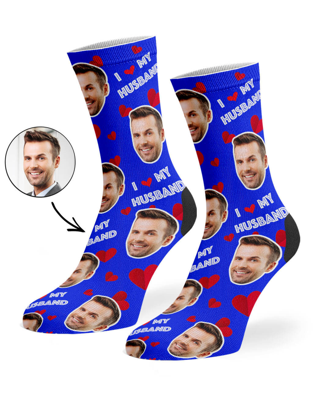 I Love My Husband Socks