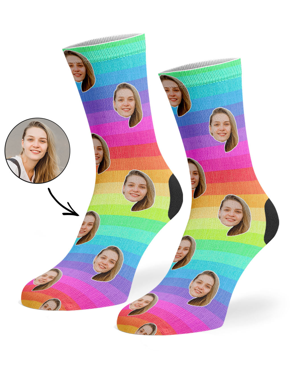 Striped Rainbow Socks