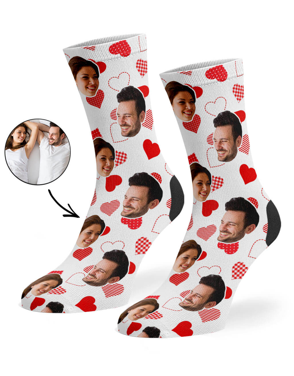 Retro Hearts Socks