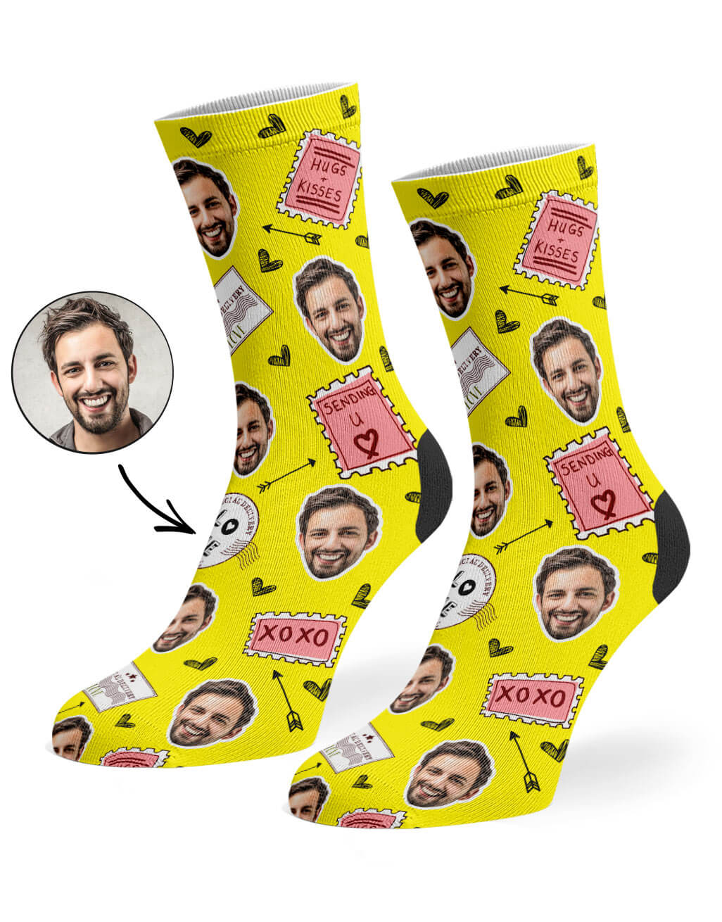 Love Stamp Face Socks
