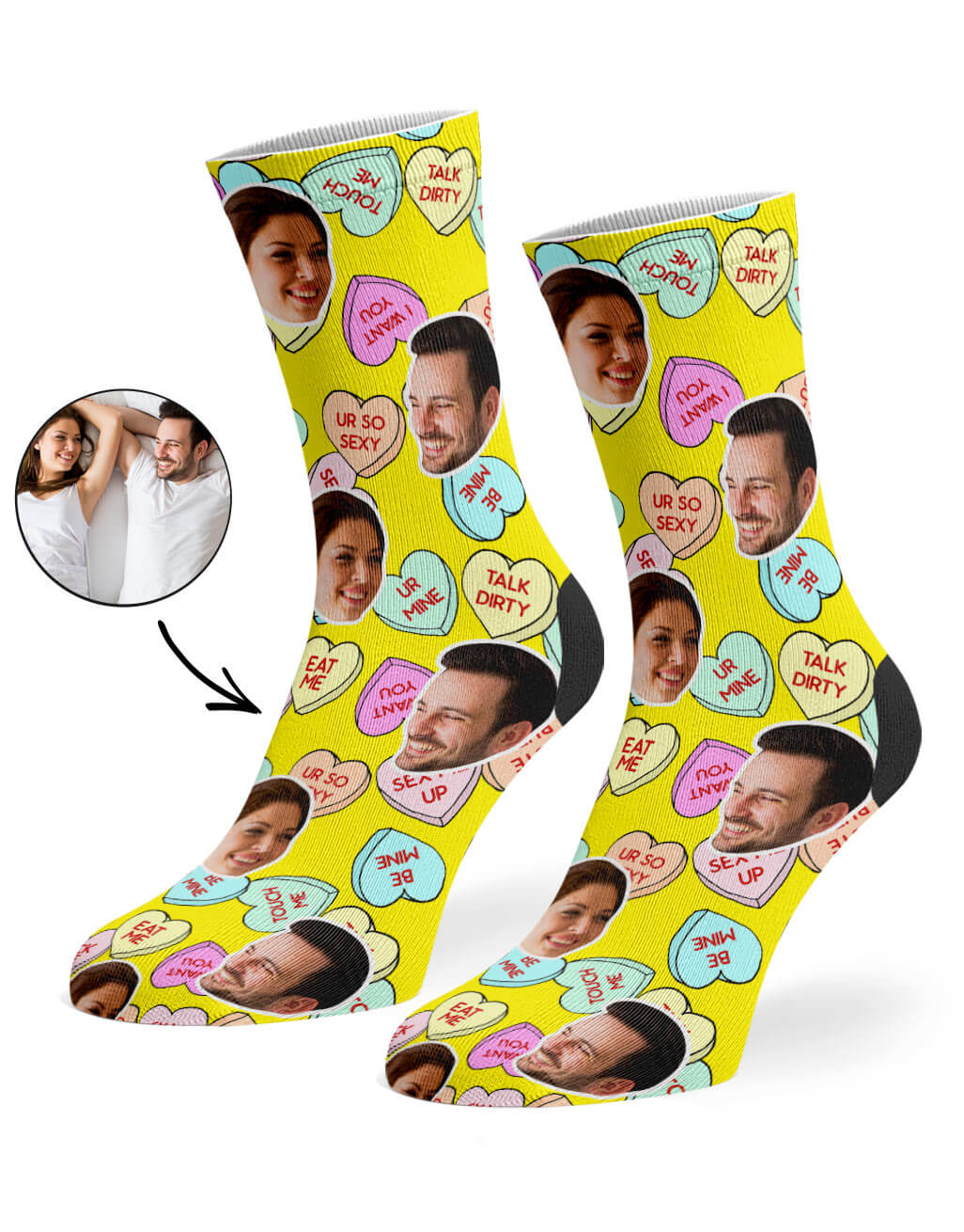 Naughty Love Hearts Socks