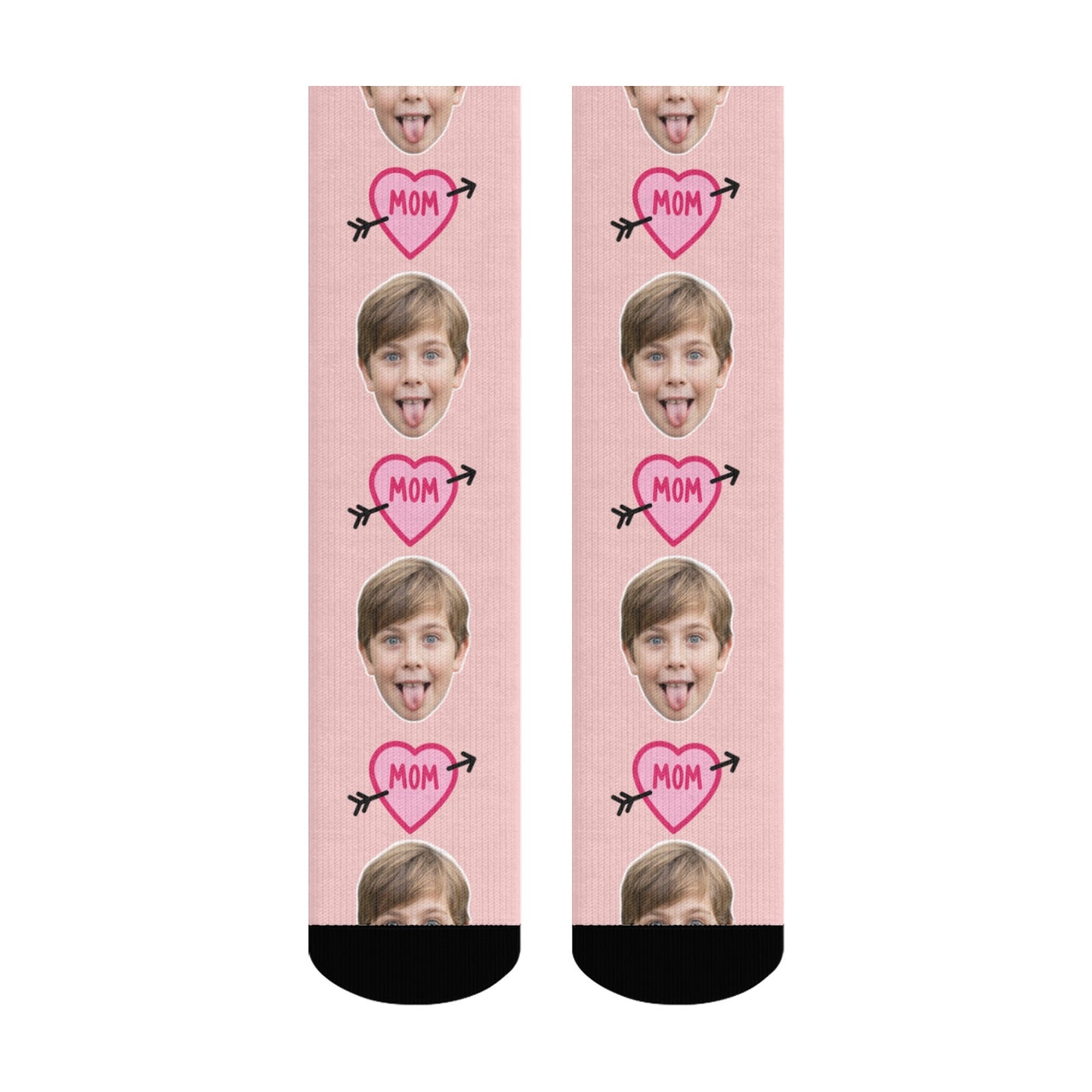 Custom Heart Mom Sock