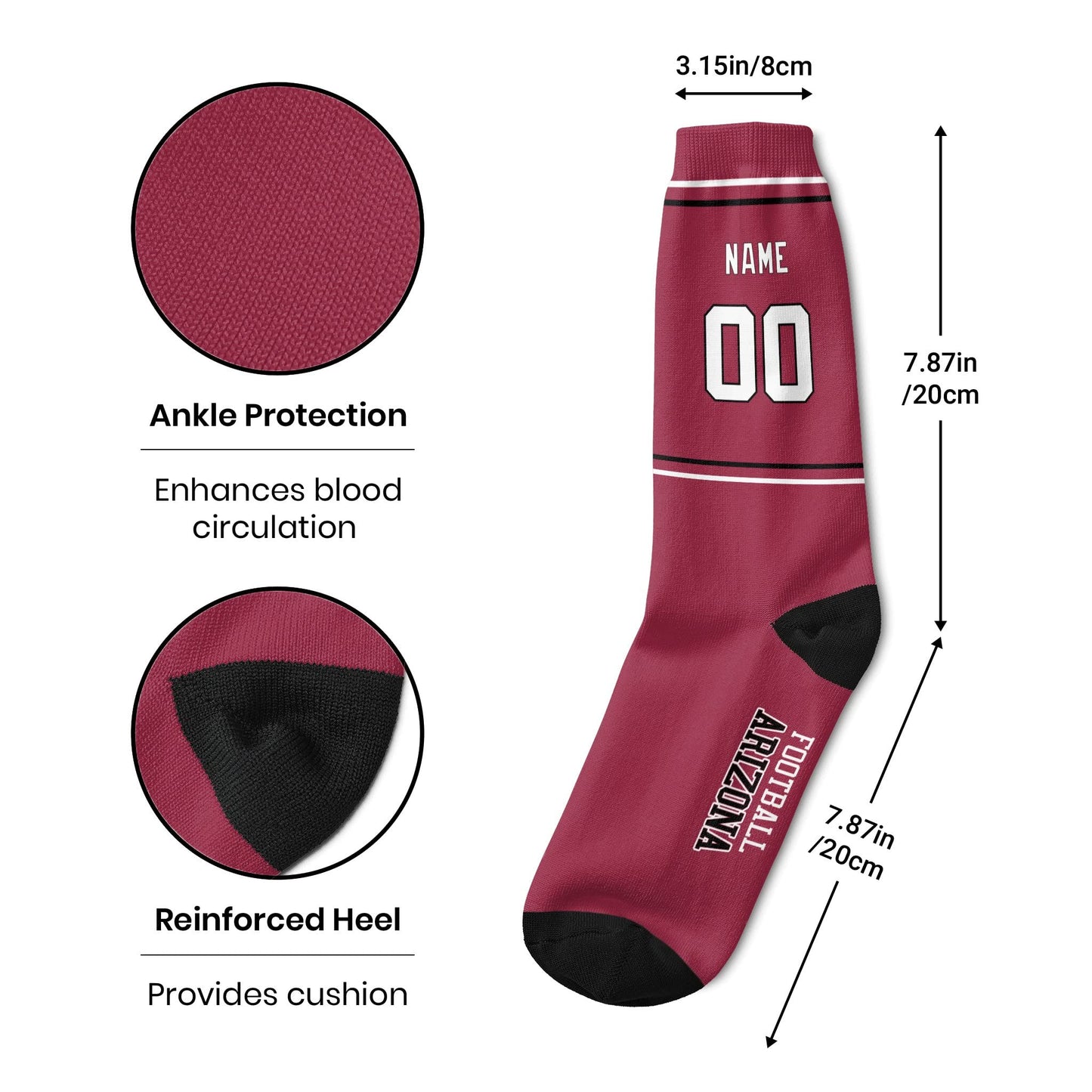 Custom Arizona Sports Socks with Personalized Touch