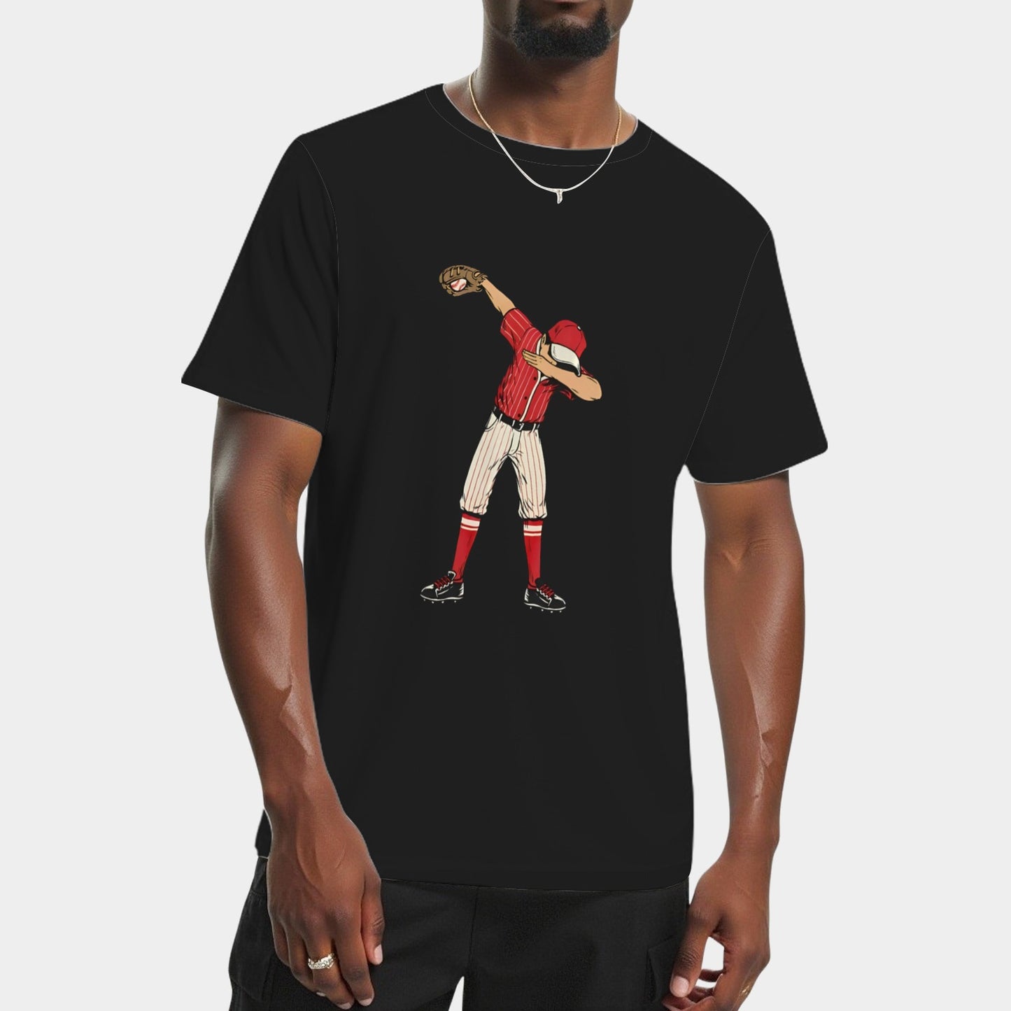 Dabbing Baseball Catcher Gift Shirt Men Boys Kids T-Shirt