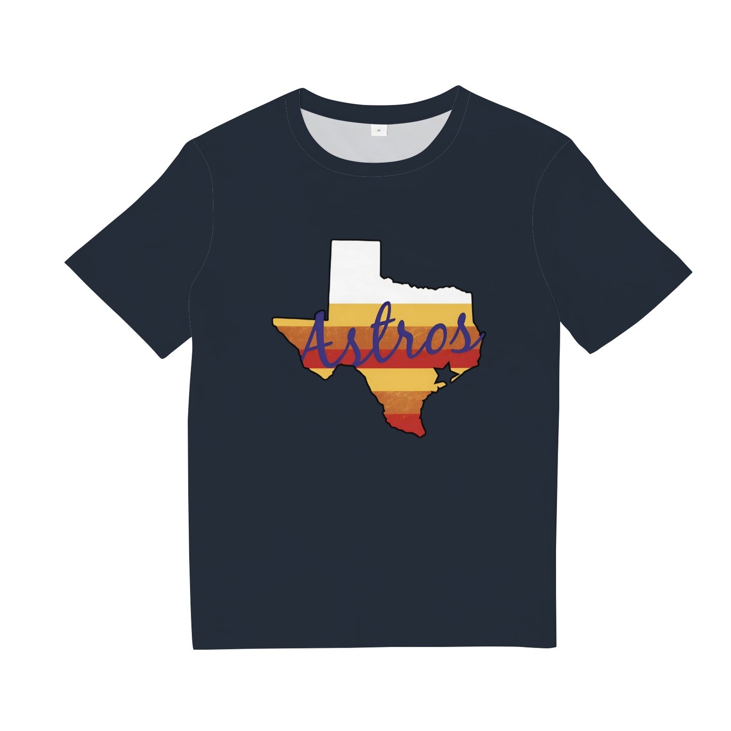 Texa Houston Baseball Lover Vintage Fans Map T-Shirt