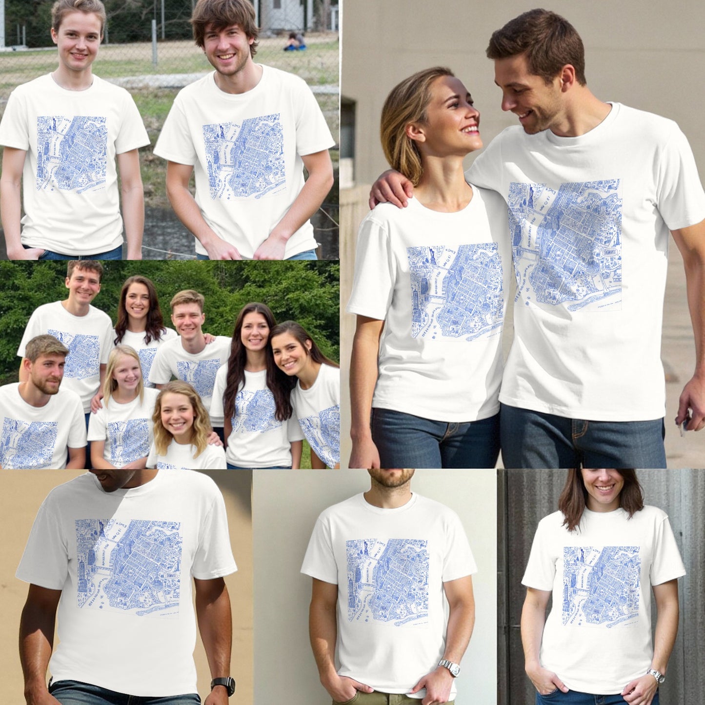 Brookylin Street Map Tee Shirts