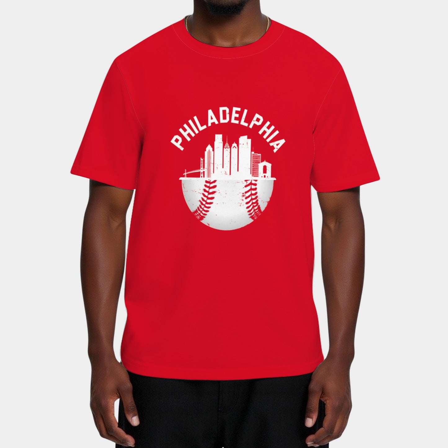 Vintage Philadelphia Baseball Retro Skyline T-Shirt