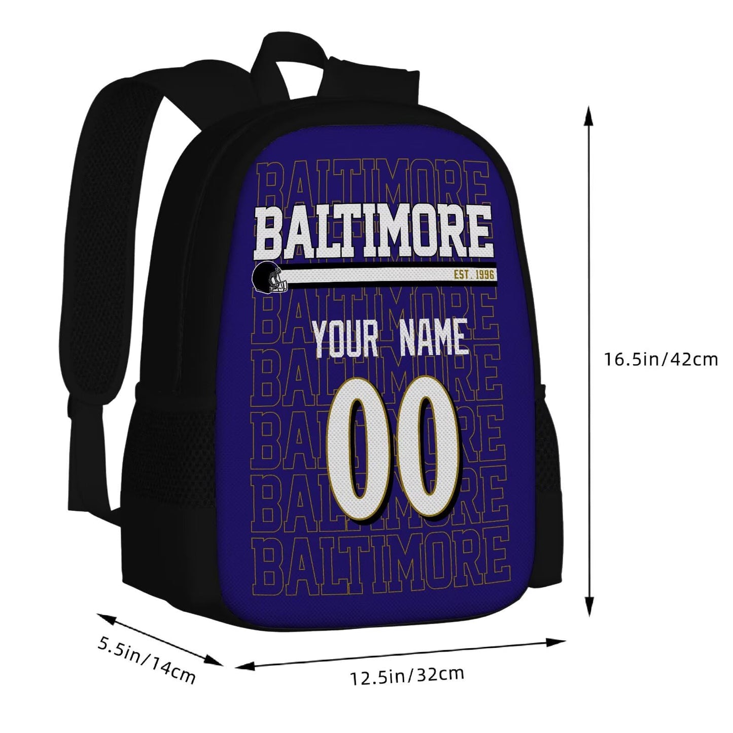Baltimore Personalized Backpack Functional Travel Bag