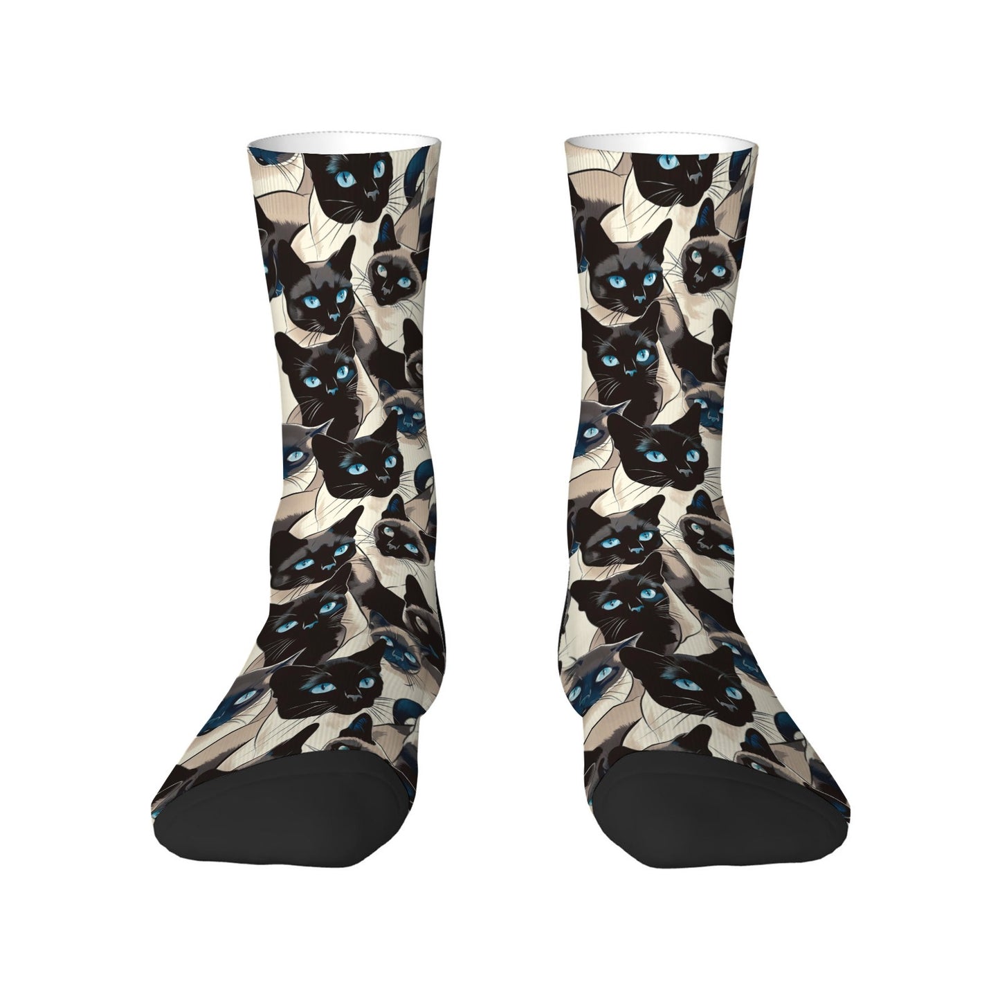 Custom Men's Underwear & Socks Set - Black Cat Blue Eyes