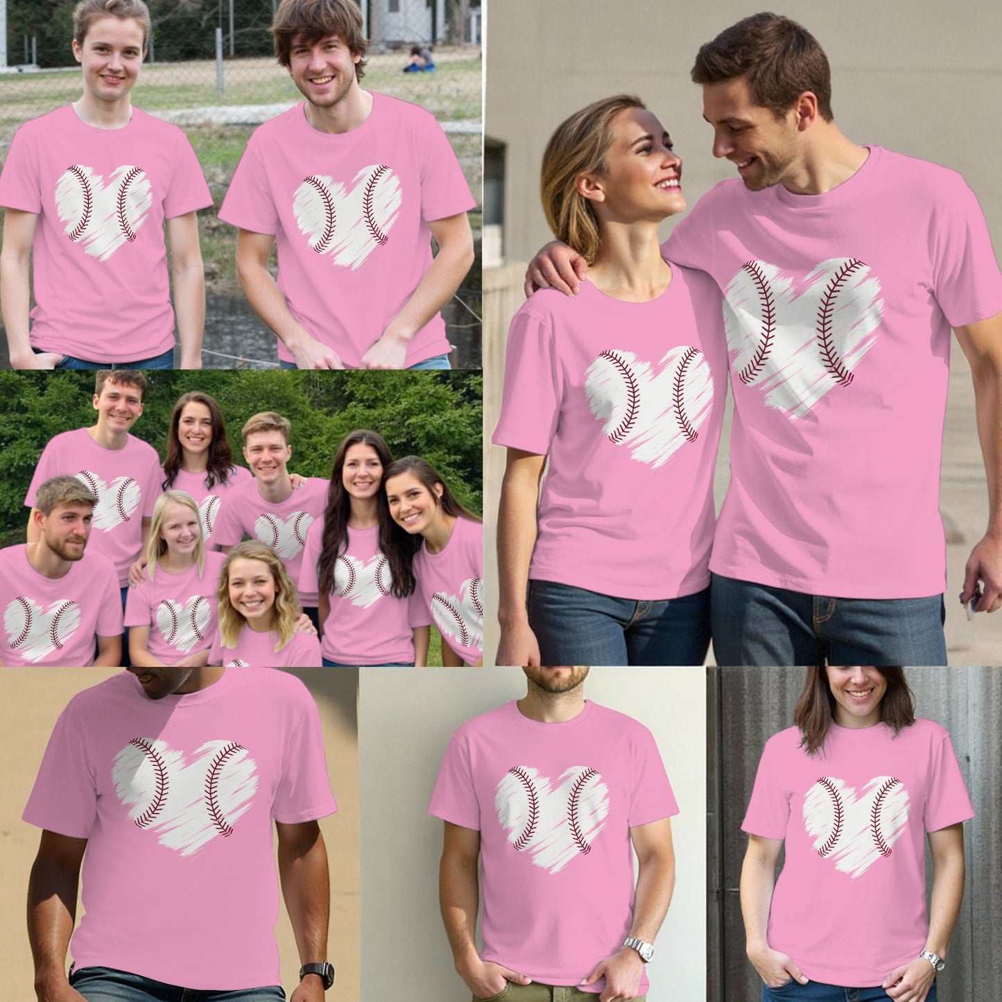 Baseball Lovers Heart T-Shirt