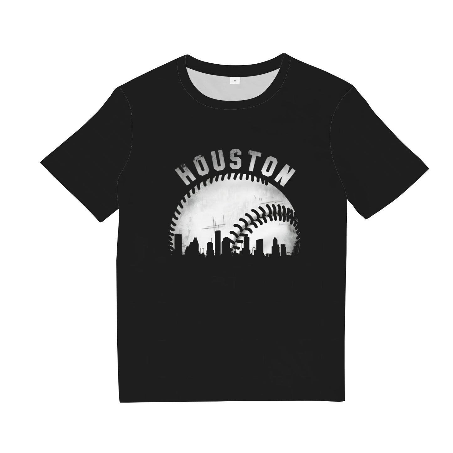 Vintage Houston Skyline City Baseball T-Shirt