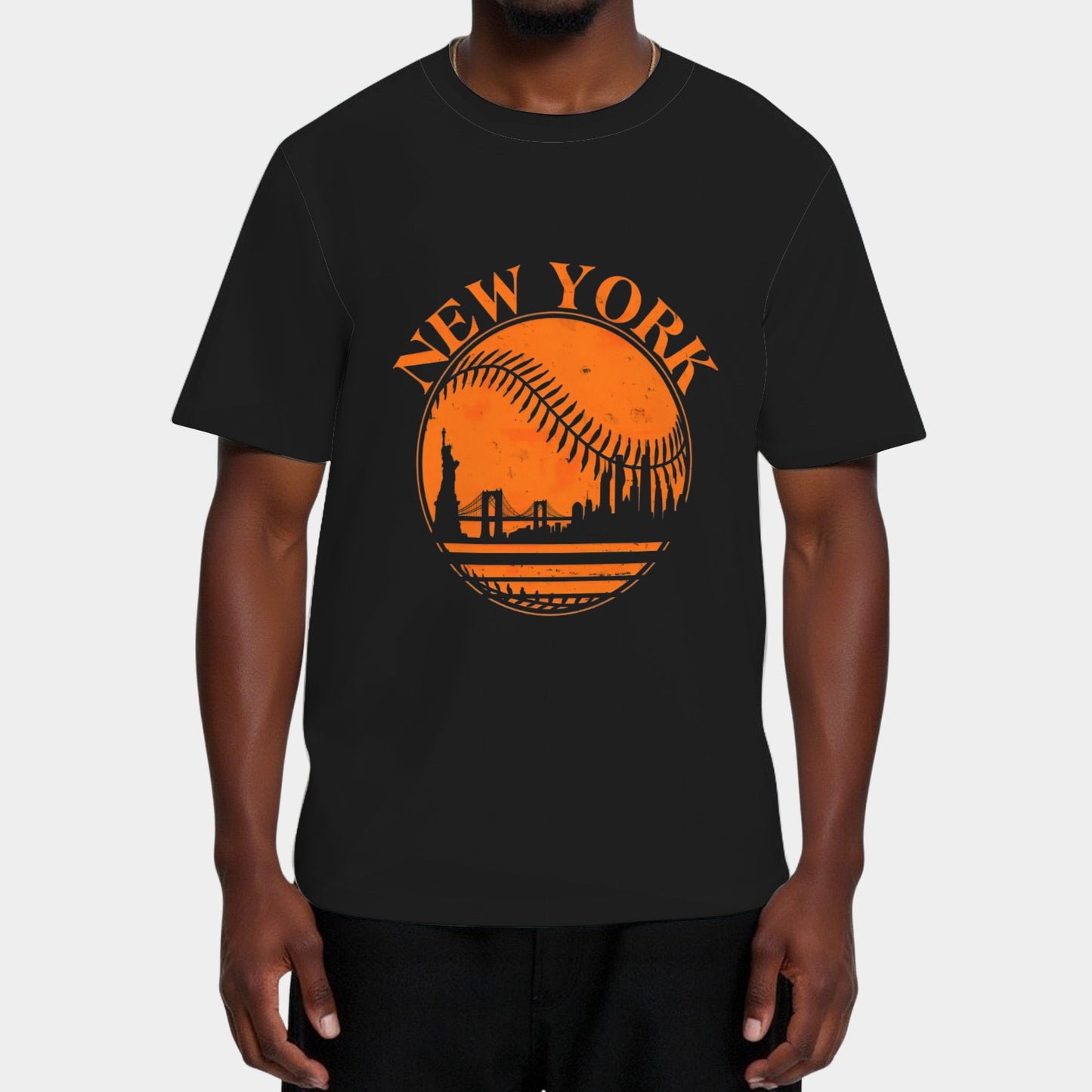Vintage New York City Skyline Baseball Lover T-Shirt