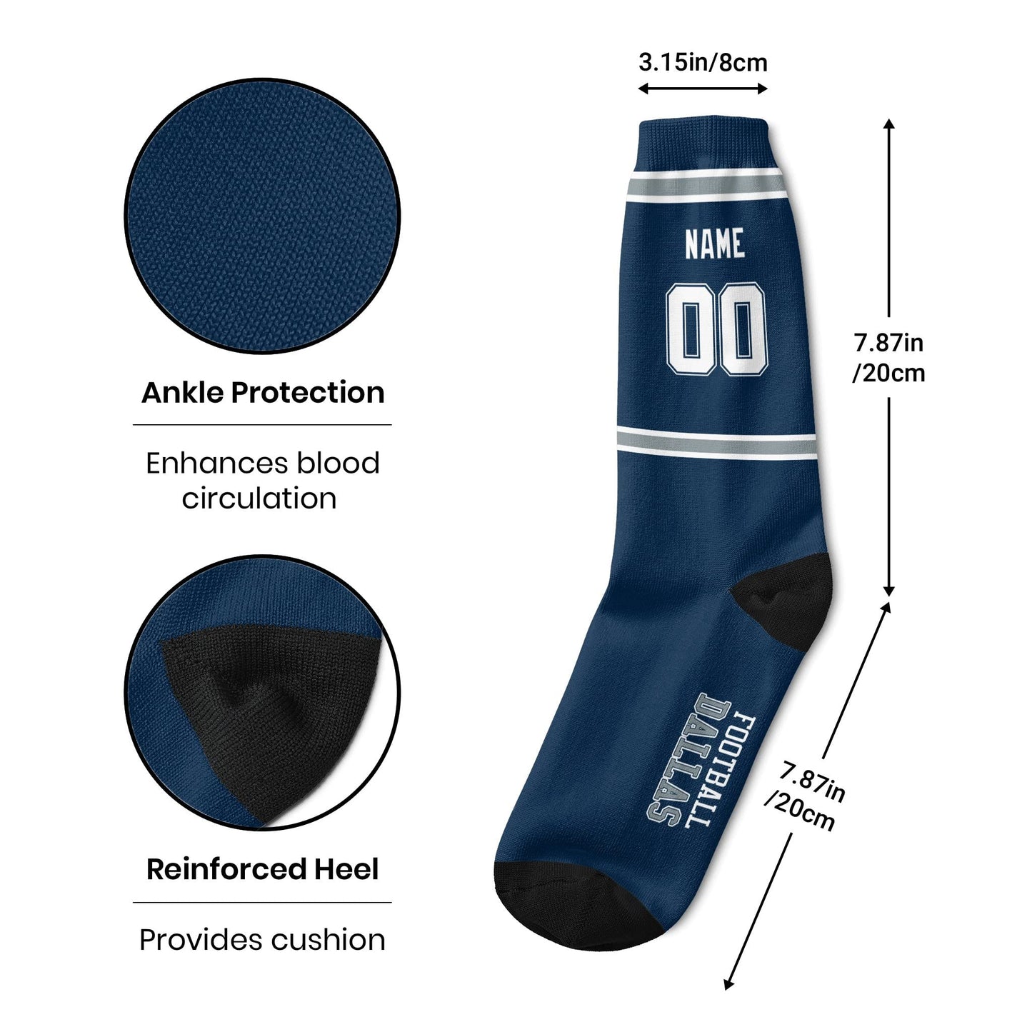 Unique Dallas Custom Socks for Fans and Players