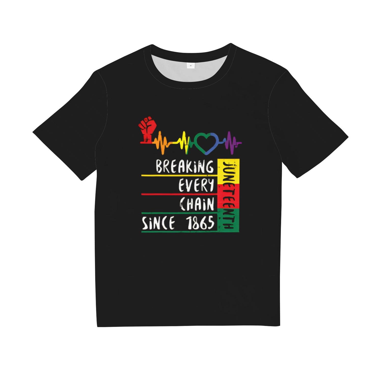 Breaking Every Chain Since 1865 Juneteenth Freedom Heart Beat T-Shirt
