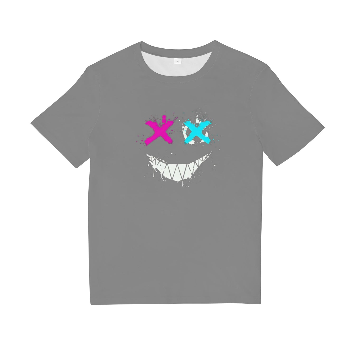 Fashion Smiley Short Sleeved T-Shirt Casual Street Hip-Hop Tops