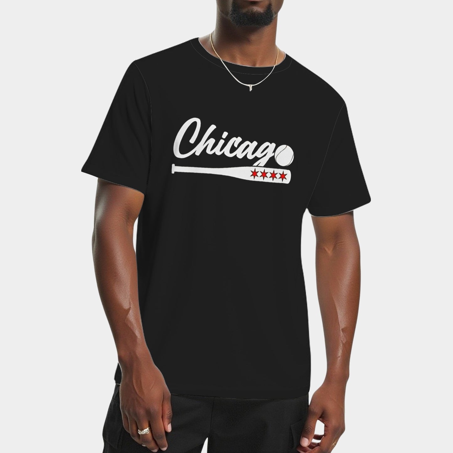 American Chicago Baseball Bat Chicago Lover Fans T-Shirt