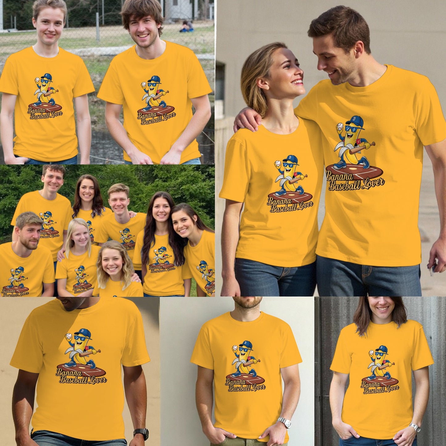 Banana Basebal Baseball Fans Lover T-Shirt