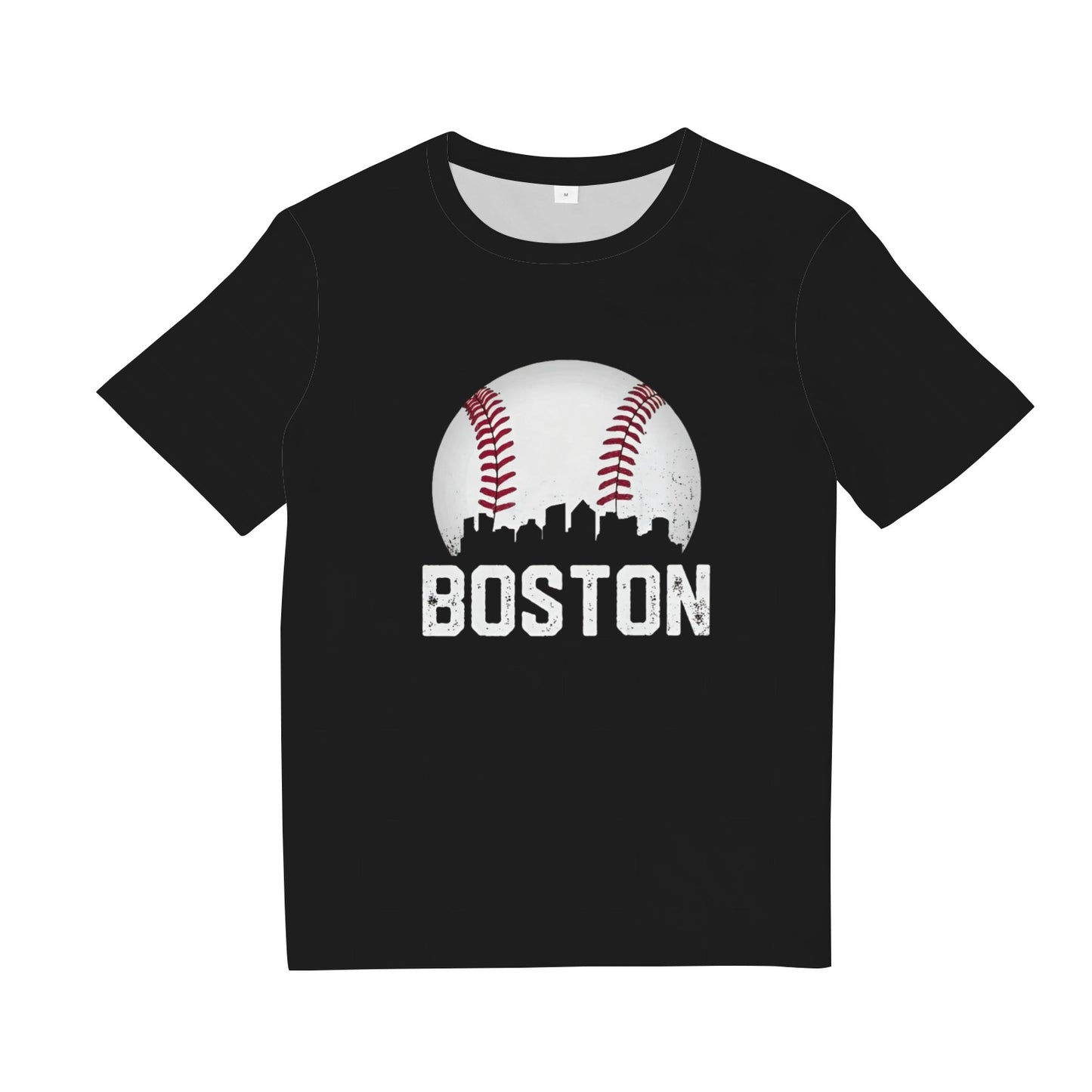 Vintage Boston City Skyline Baseball Game Day Fan T-Shirt