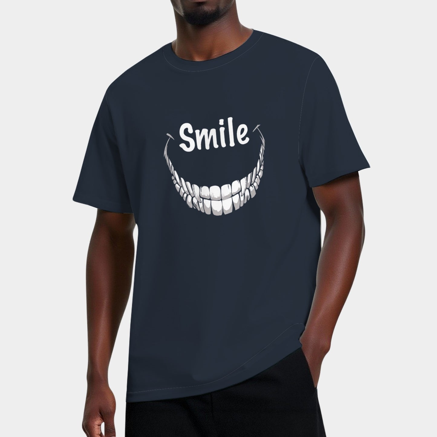 Teeth & Letter Short-Sleeved Tee Shirt