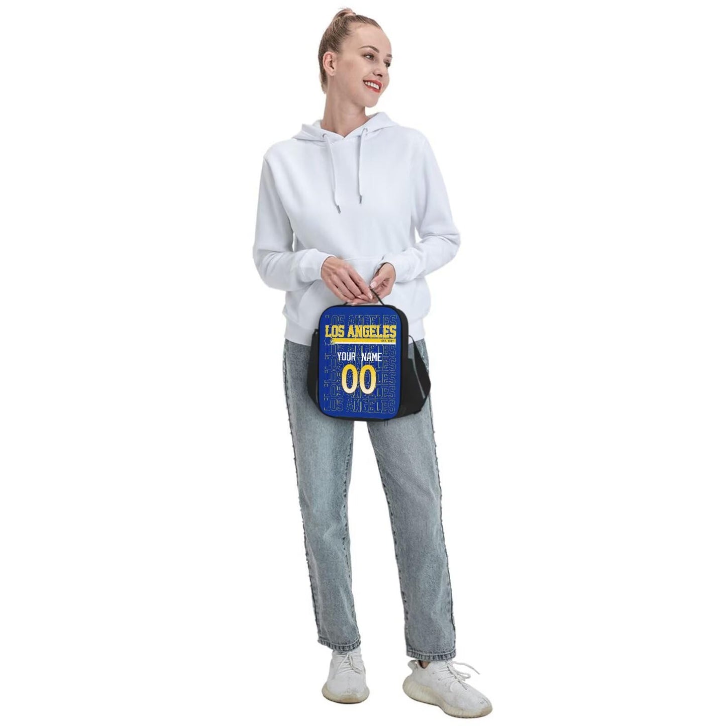 Personalized Los Angeles Lunch Bag Comfortable Carry Handle