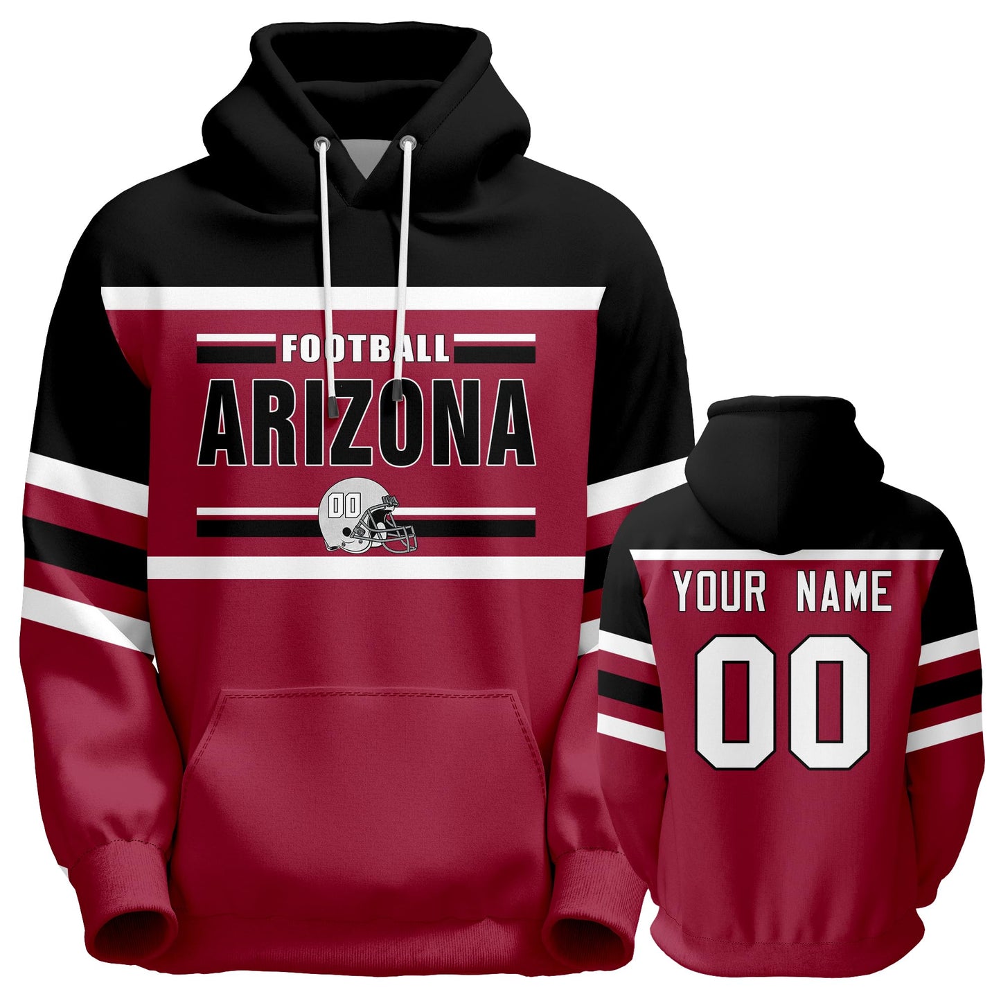 Custom Football Hoodies Sports Personalized Fans Pullover Sweatshirts