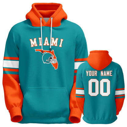 Custom Football Hoodie Personalized Team Pullover Sweatshirt