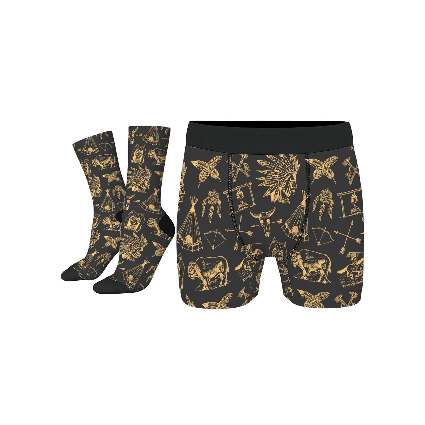 Custom Men's Underwear & Socks Set - Indian style