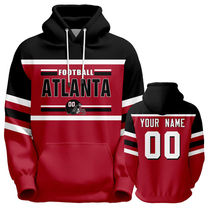 Custom Football Hoodies Sports Personalized Fans Pullover Sweatshirts