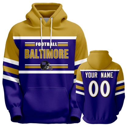 Custom Football Hoodies Sports Personalized Fans Pullover Sweatshirts