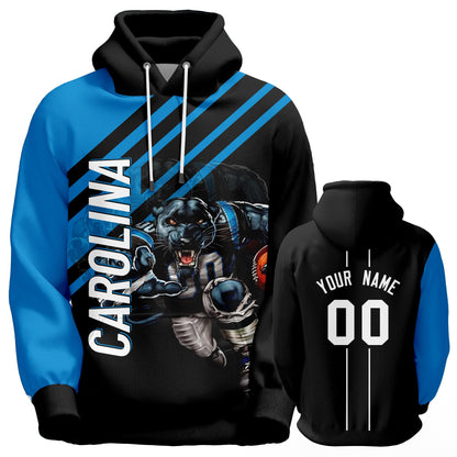 Custom Football Hoodie City Mascots Hooded Sweatshirt Personalized Name Number Fans Gift