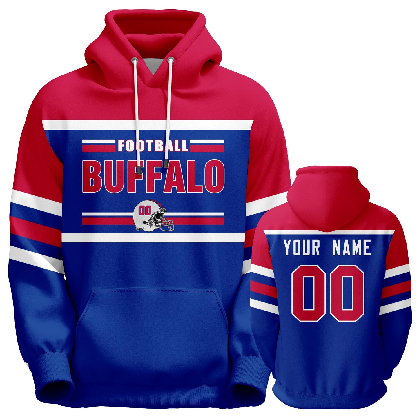 Custom Football Hoodies Sports Personalized Fans Pullover Sweatshirts