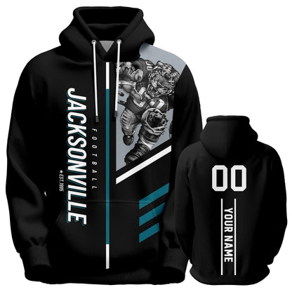 Custom Football Sweatshirts City Mascot Personalized Fan Pullover Hoodies Gift