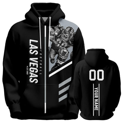 Custom Football Sweatshirts City Mascot Personalized Fan Pullover Hoodies Gift