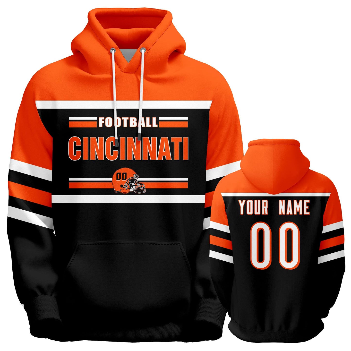 Custom Football Hoodies Sports Personalized Fans Pullover Sweatshirts