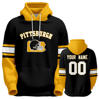 Custom Football Hoodie Personalized Team Pullover Sweatshirt