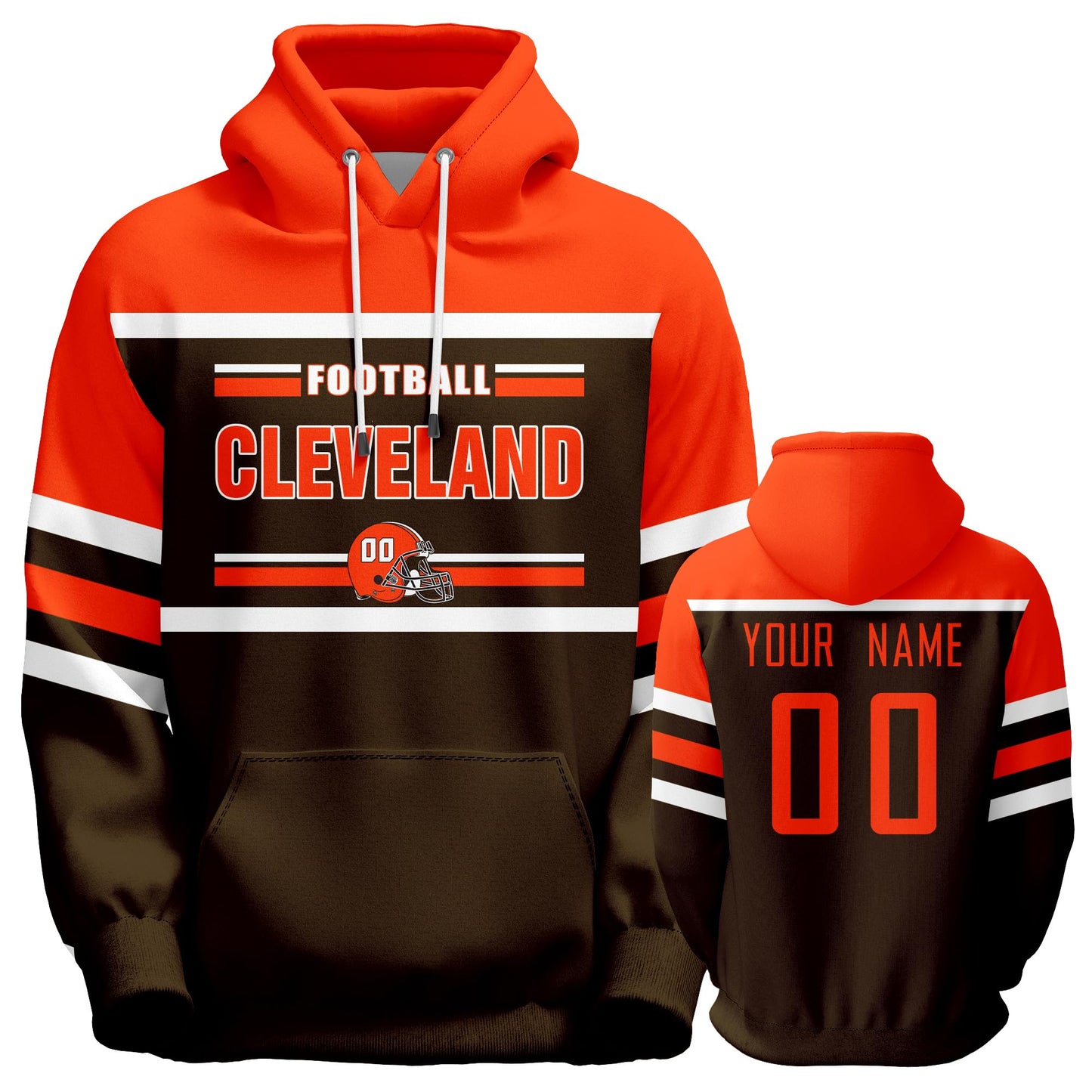 Custom Football Hoodies Sports Personalized Fans Pullover Sweatshirts