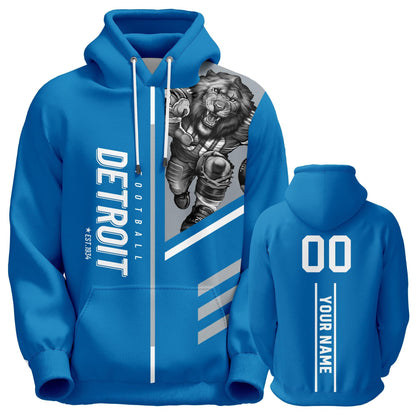 Custom Football Sweatshirts City Mascot Personalized Fan Pullover Hoodies Gift