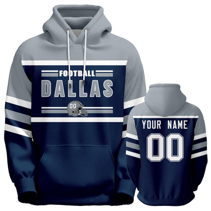 Custom Football Hoodies Sports Personalized Fans Pullover Sweatshirts